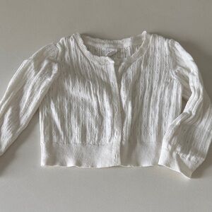 GAP baby Kids White Cable Knit Sweater